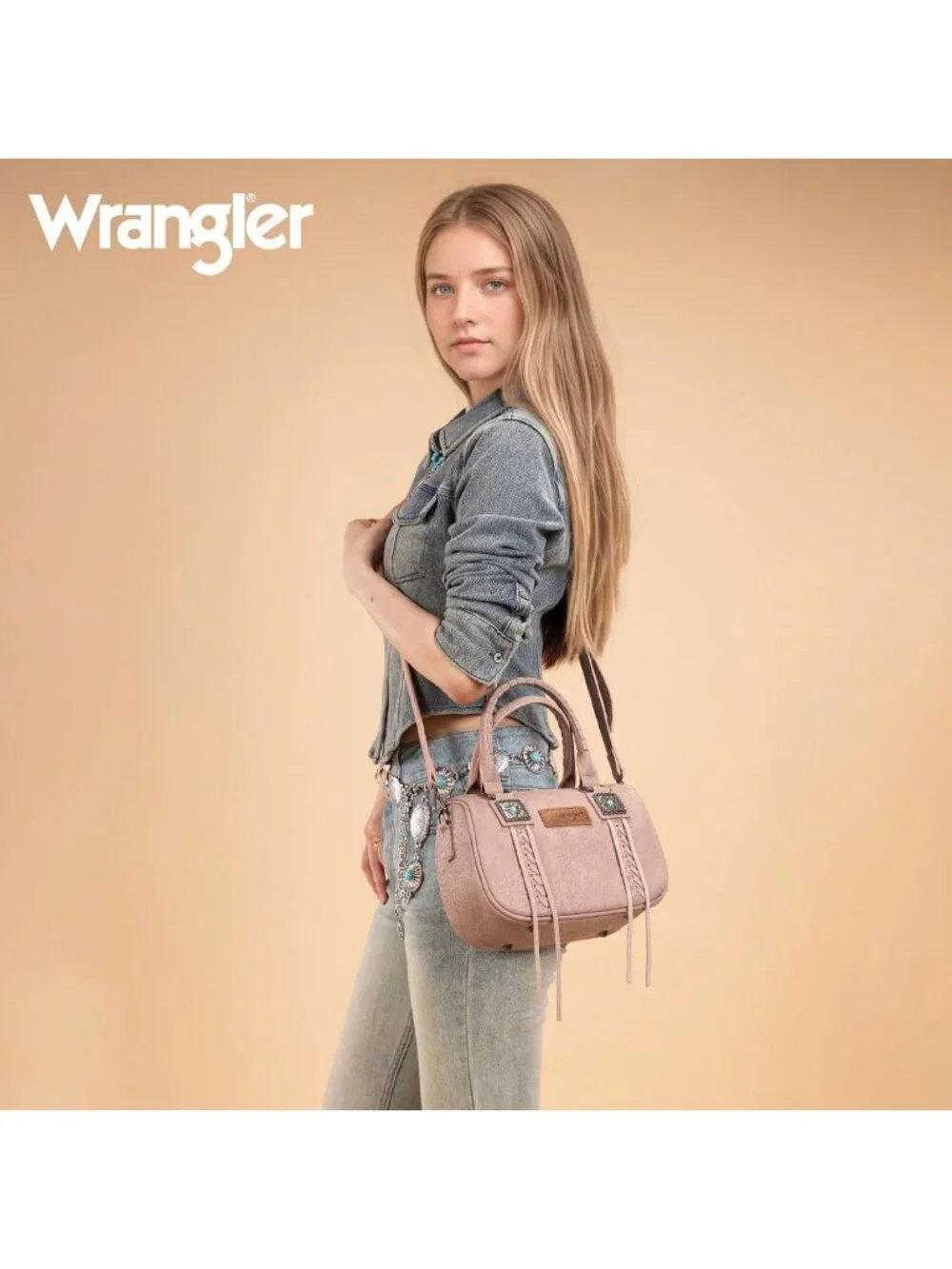 Fringe Crossbody Satchel Purse with Detachable Strap & Top Handle - Stylish Bag